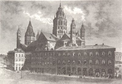 Westwork of Mainz Cathedral by Pierre Joseph Redouté